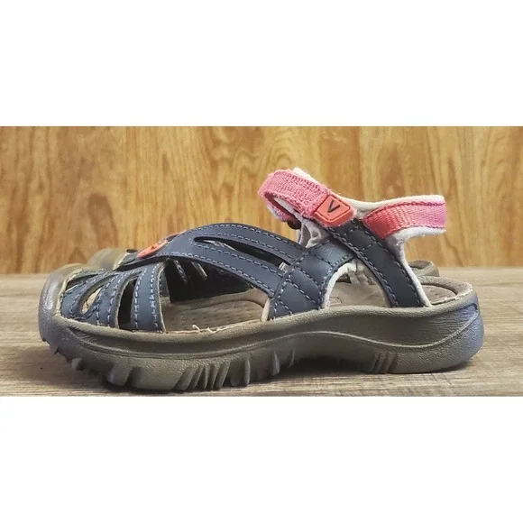 Keen Rose Adjustable Strap Hiking Sandals Toddler Size 9 Navy Pink - Picture 3 of 12